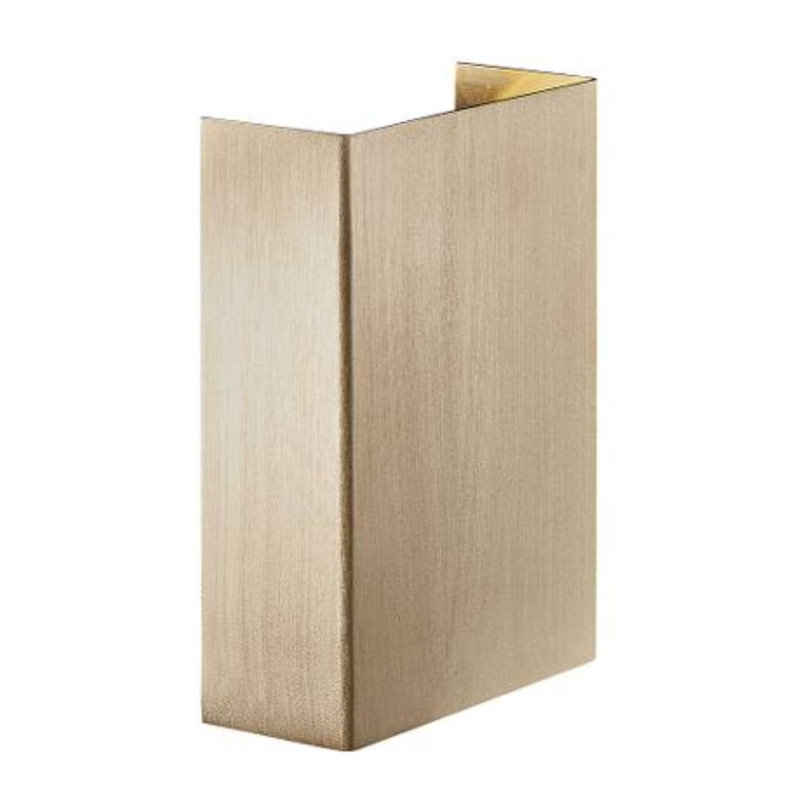 Fold 10 Wall, Brass, 14.9cm H x 10.6cm W x 4.5cm D