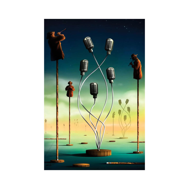 Flautistas (Flutists) 1 Piece Wall Art on Canvas, 66.04 cm H x 45.72 cm W x 1.91 cm D, Wrapped Canvas