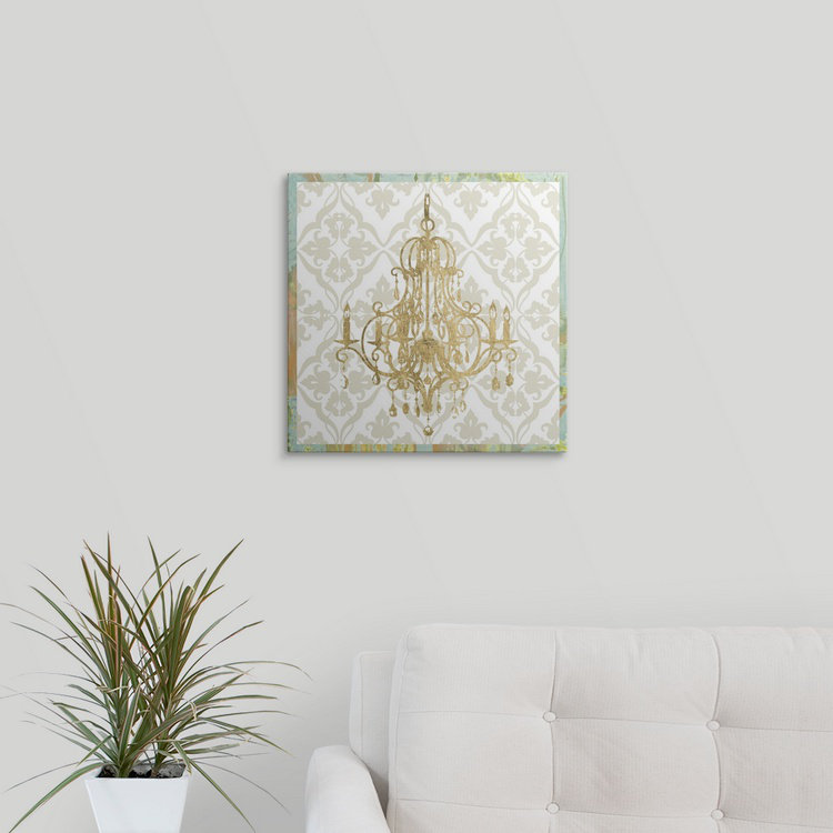 « damassé lustre ii », reproduction d’impression jennifer, H 35 po x l 35 po x P 1,5 po, Toile