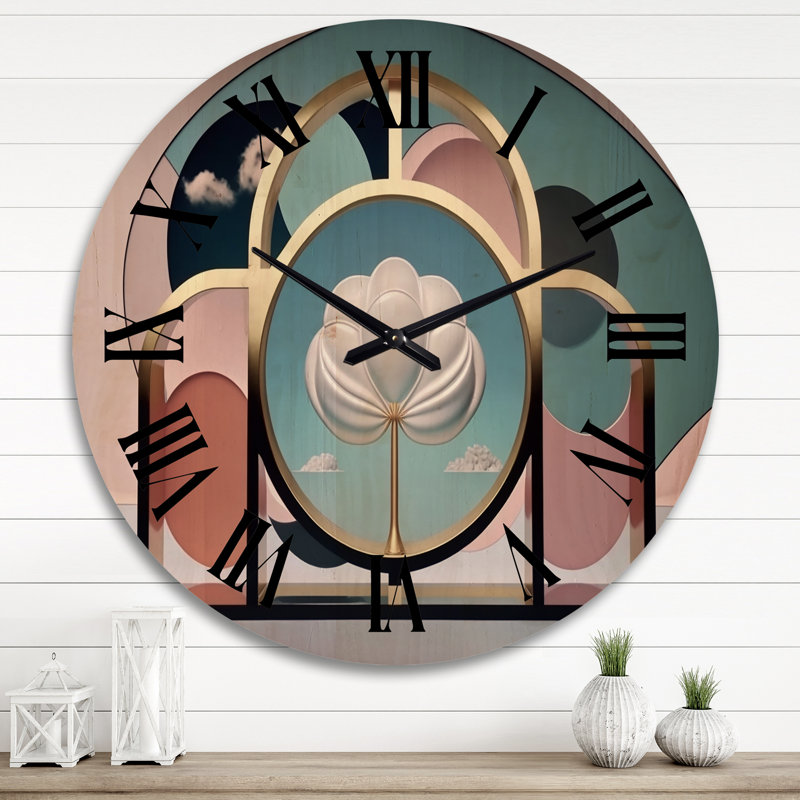 Horloge murale moderne en bois Tomesia, Très grand