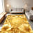 1PC Gold Embossed Floral Frame area rugs for Living Room, Soft and Comfortable, Suitable for all seasons, easy-to-maintain, machine washable Indoor floor mat, Under Table Farmhouse suitable for dining room, bedroom, kitchen, entryway, patio, home-1380749488