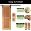 Portes de grange à rayures verticales non assemblées et finies 36 po x 80 po Homacer Early American-123264737