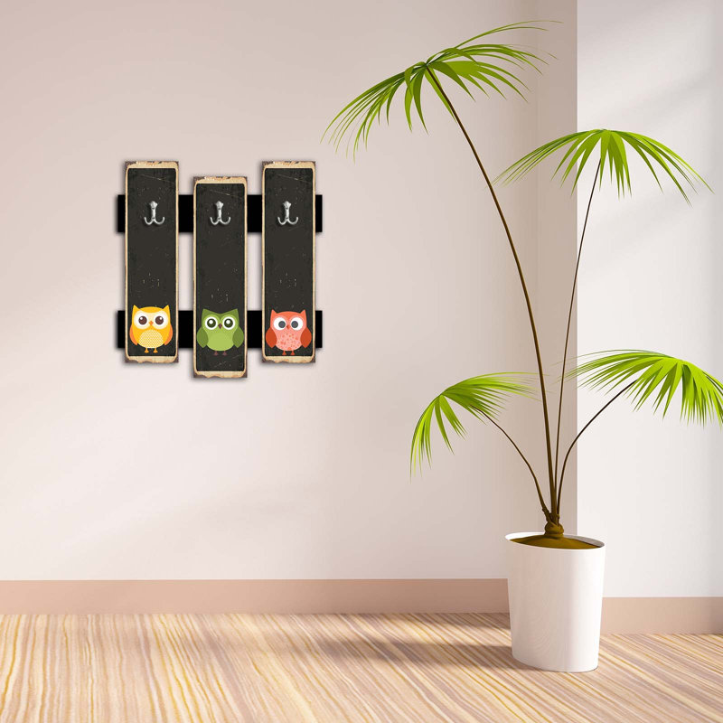 Portemanteaux mural jaune / vert / rose / noir Bardolph
