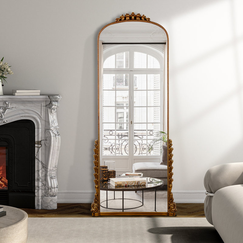 Canora Grey Rudney Arch Gold Full Length Mirror 67''H