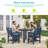 5 PCS Outdoor HIPS Dining Set, All-Weather Patio Table and Chairs W/ Umbrella Hole, Low Maintenance for Porch, Backyard-745781953
