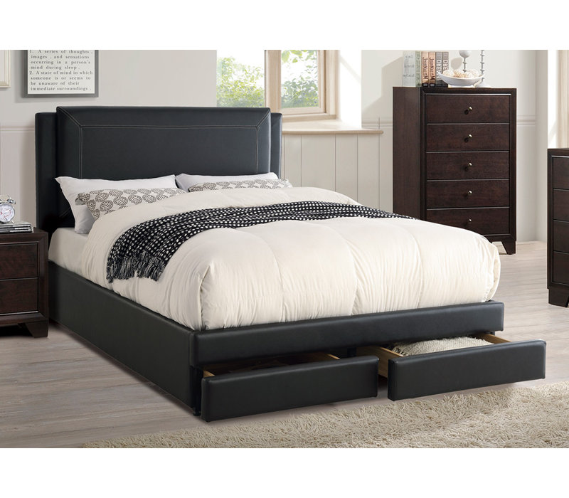 Latimer Vegan Leather Platform Bed