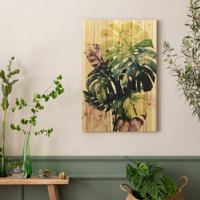 «Twilight Palms IV», reproduction d'impression sur bois