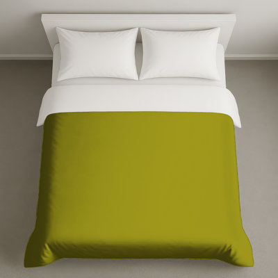Housses de couette à fond jaune uni