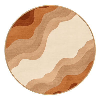 Soft Plush Himrod Bohemian Ombre Area Rug in Brown – LightBrown Binding