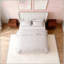 Lit tapissier à tête de lit haute, grand lit avec support à 12 lattes, assemblage facile, tissu chenille élégant en blanc-1239674060