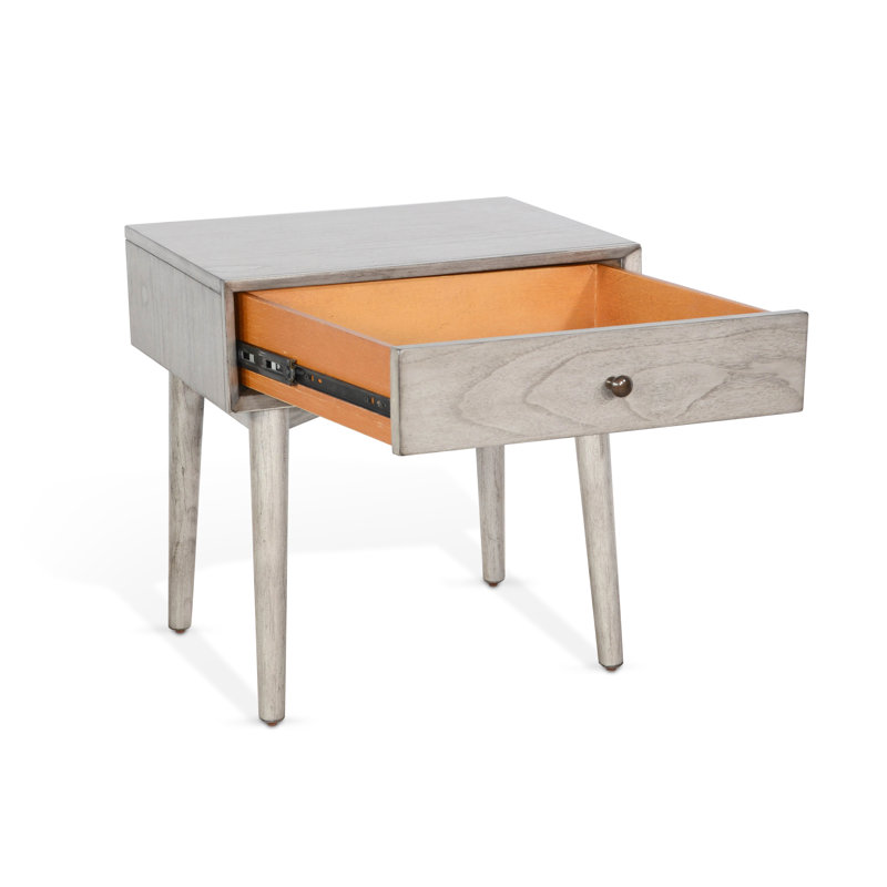 Hackler 24'' W Solid Wood Nightstand, Mod Grayrne