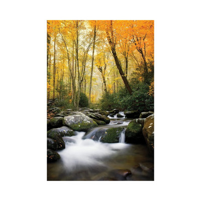 Sunset Glow Stream by Jonathan Ross Photography - Wrapped Canvas Print