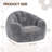 Oversized Bean Bag Chair, Plush Faux Fur Large Lounger-853100545