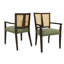 Ensemble de 2 chaises de salle à manger (brun foncé et vert)-1958377384-1958377386