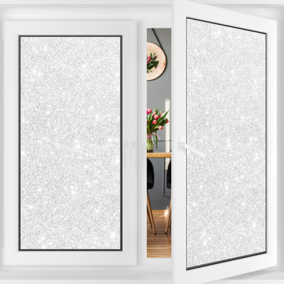 Glitter Frosted Privacy Window Decal