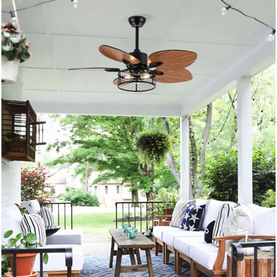 Modern Farmhouse Ceiling Fans with Lights Reversible 6-Speed DC Motor Remote Control Matte Black