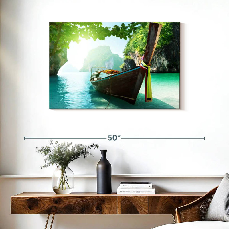 Mehar Thai Island Boat, 24" H x 36" W
