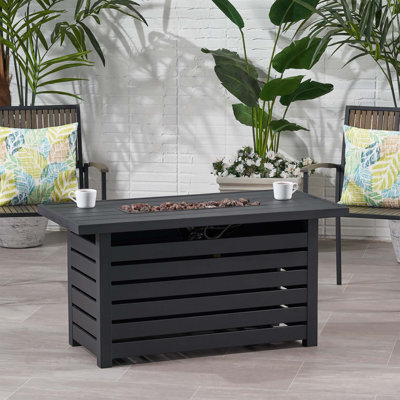 Foyer rectangulaire en fer - 30 000 BTU - couvercle de réservoir à l'intérieur