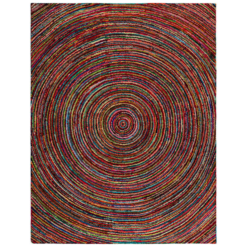Tapis abstrait performance touffeté à la main Anaheim, Rectangle 8 pi x 10 pi