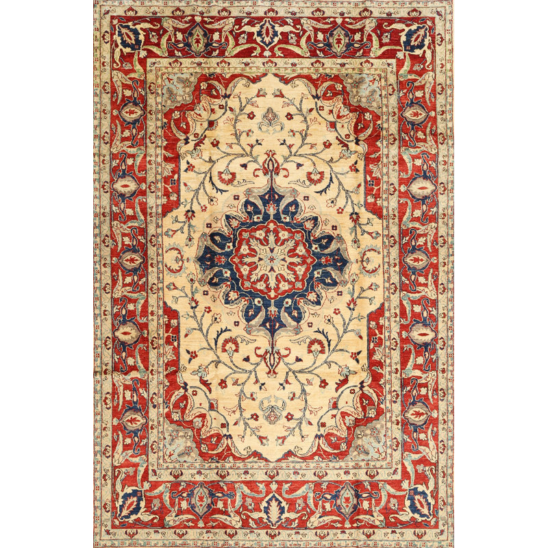 Tapis traditionnel beige / brun Flodin, Rectangle 5 pi x 7 pi