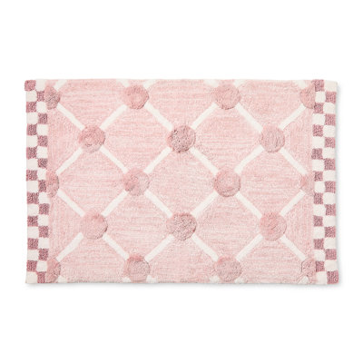 Lattice & Dot Bath Rug