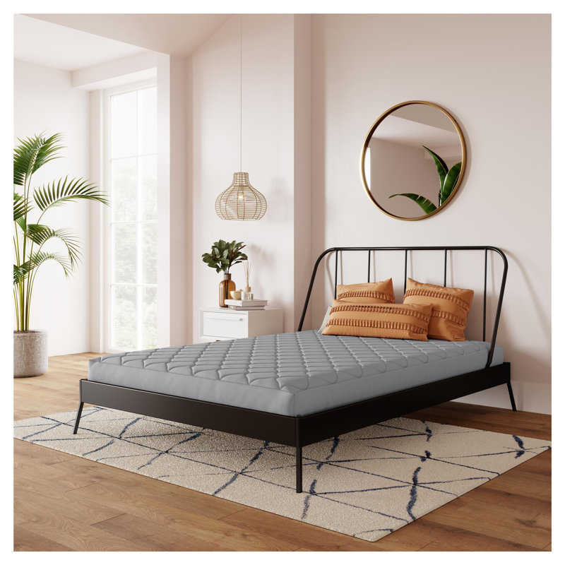 Matelas pleine grandeur matelassé de 6 pouces avec housse amovible Dana - Confort moyen ferme pour la chambre à coucher, les lits superposés et les lits de jour