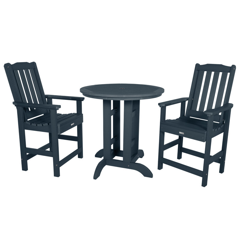Arbnora 2-Person 36" Round, Counter-Height Dining Set, Federal Blue