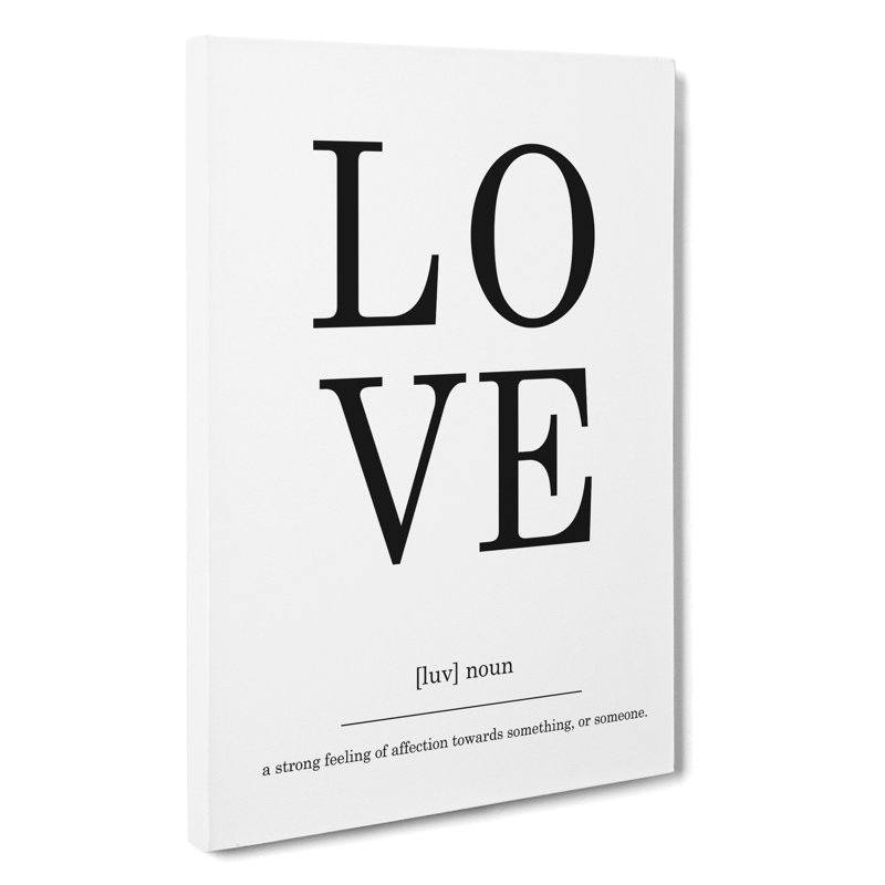 Definition Of Love - Wrapped Canvas, 50cm H x 35cm W x 3cm D
