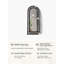 French Vintage Rattan Arched High-Definition Full-Length Mirror-130203544-130203546