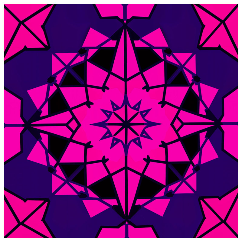 Pink Purple Kaleidoscope Quilted Bedspread All Sizes, Twin