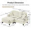 Canapé modulaire convertible à accoudoirs évasés en chenille l 76,4 po x P 55,1 po x H 36,6 po Urban Ins avec repose-pieds mobile et jupes amovibles-663677383