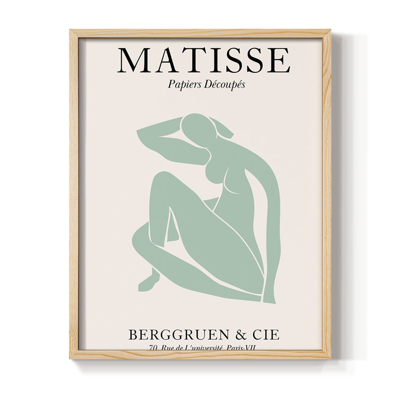 Matisse DII Framed Print Framed Print - Solid Wood, Natural, 15" H x 12" W