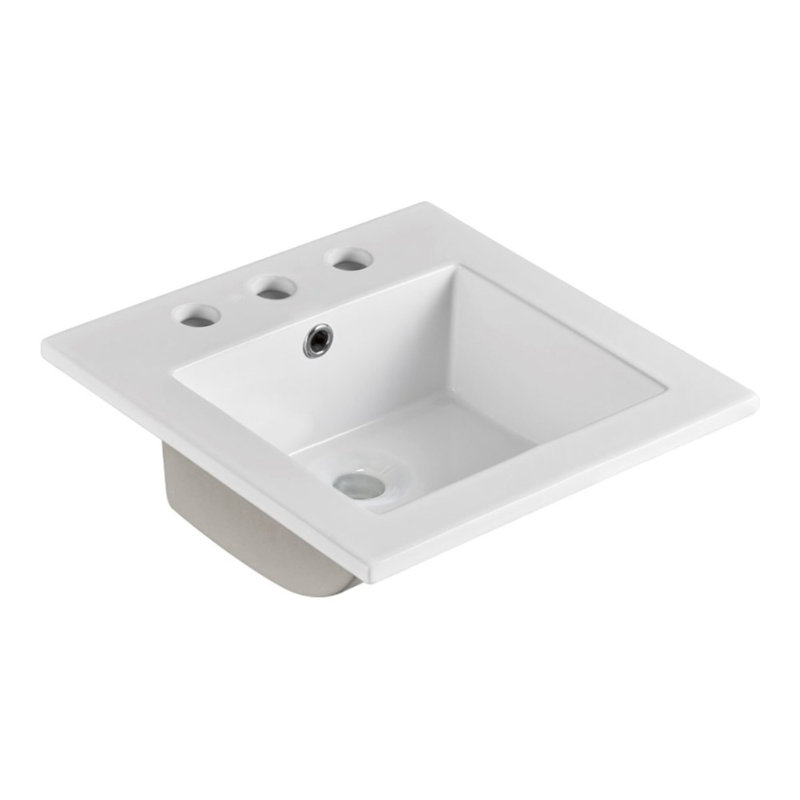 Ceramica 16 Ceramic 1 Single Bathroom Vanity Top Sink Included Sink
