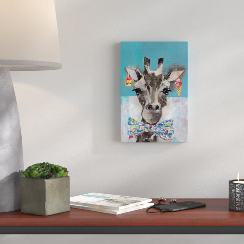 «Sassy Giraffe» de Chatsworth, reproduction d'art sur toile tendue, H 36 po x l 24 po x P 1,5 po