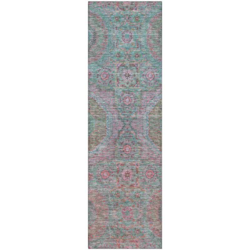 Premium Machine Washable Tara AMF1923 Panels Rug, Runner 2'3" x 7'6"