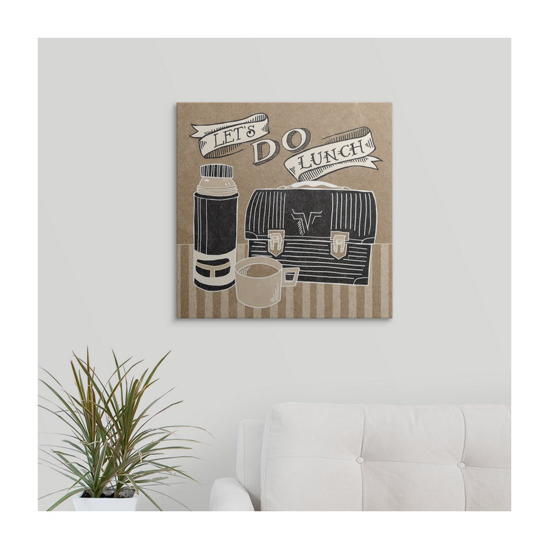 « let do manger » par rétro-annonce Mary Urban, H 35 po x l 35 po x P 1,5 po, Toile