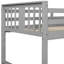 Lit simple superposé au-dessus gris avec matériaux de conception fonctionnels sûrs et de qualité-224490984