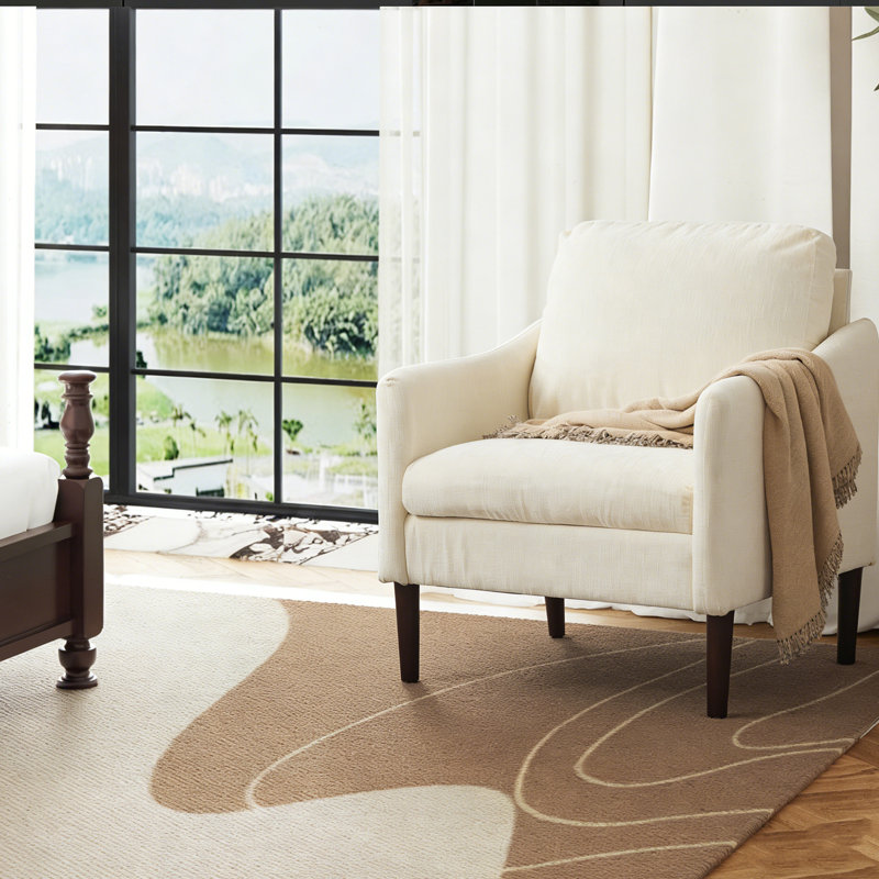 Upholstered Armchair, Beige