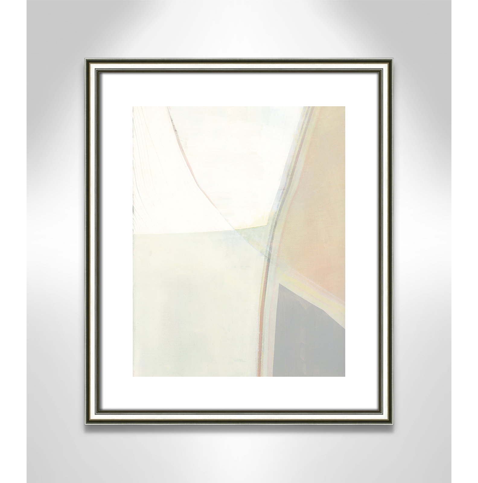 Alexandria "In Neutral II" Painting by Cartissi, 19" H x 16" W x 0.88" D, Silver Framed Paper