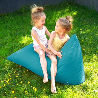 rucomfy Beanbags Kids Outdoor Humbug Bean Bag Chair, Childrens Garden Lounger. Arrives Filled. Machine Washable Water Resistant - 78 x 119 x 70cm