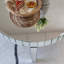 Table basse ronde éblouissante avec motif de mosaïque en miroir Starburst