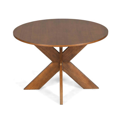 Round Dining Table Modern Farmhouse Kitchen Table, Cherry