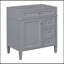 Meuble-lavabo de salle de bain de 30 po sans lavabo supérieur, armoire de rangement moderne avec 2 tiroirs et un tiroir rabattable (BASSIN INCLUS)