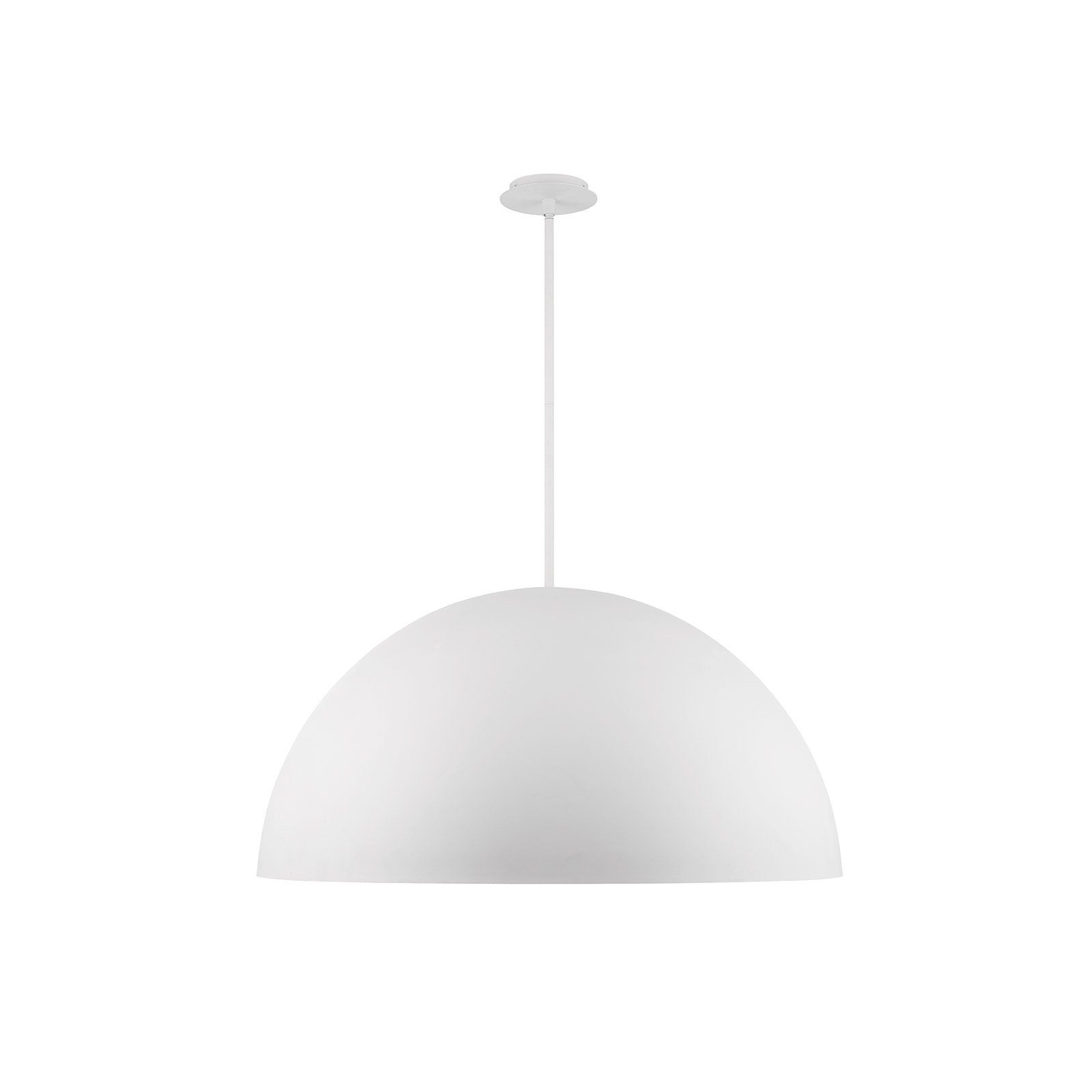 Yolo Single Light Metal Dimmable LED Pendant, Silver, 12.125" H x 23.63" W x 23.63" D