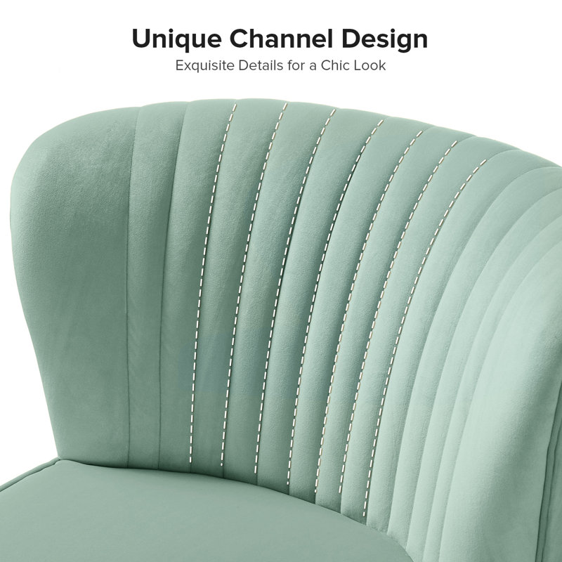 Fauteuil d'appoint Euclid, Velours sauge