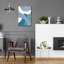 «Retro Abstract 6 Blue Green» par Danhui Nai, art mural en verre acrylique, 24 po x 36 po-1209791045