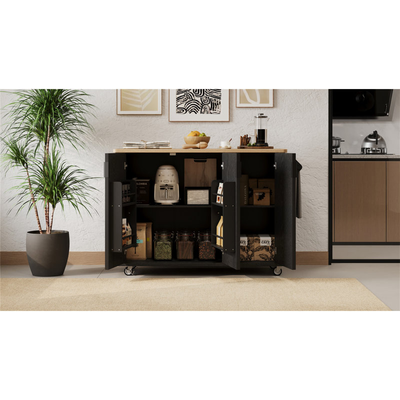 Îlot de cuisine polyvalent avec rangement abondant et plan de travail élégant pour une cuisson efficace