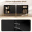 HOMCOM Modern Sideboard Buffet Cabinet with Fluted Doors, Coffee Bar Cabinet