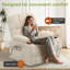 81 cm Wide Faux Leather Lift Assist Home Theatre Recliner with Massager and Heated Cushion-631515305