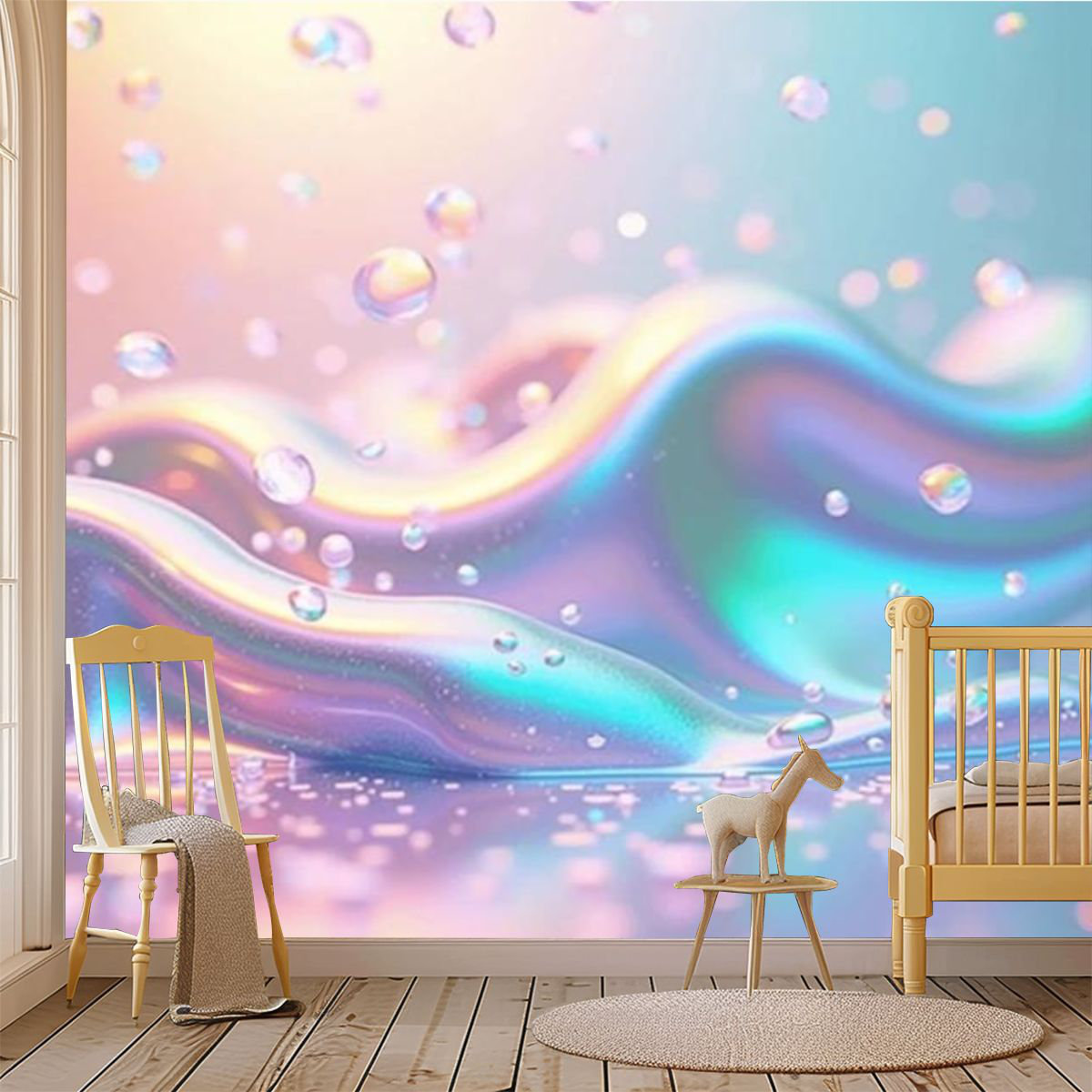 Brayden Studio Peel and Stick Canvas Wallpaper Wall Mural Abstract ...